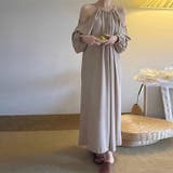 ゆるカワコーデ☆ドローストリング入り オフショルダーワンピース 長袖 | 17kg | 詳細画像6 