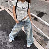 ゆるカワコーデ☆ワイドデニムパンツ フルレングス ヴィンテージポケット刺繍入り | 17kg | 詳細画像8 