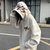 甘辛系ガールズ☆ローズ刺繍パーカー | 17kg | 詳細画像1 