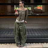 グリーン | ユニセックス☆ウォッシュドデニムパンツ | 17kg