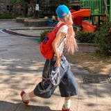 カラープリント デニム ワイド七分丈パンツ甘辛系ガールズ☆ | 17kg | 詳細画像11