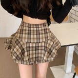 カーキ | フェミニンガーリー チェック柄 小柄向けゆるカワコーデ☆ | 17kg
