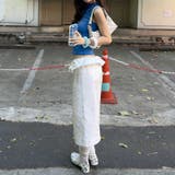 フリル切替 ダブルポケット 七分丈 ワイドパンツ カジュアル甘辛系ガールズ☆ | 17kg | 詳細画像4