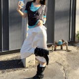 フリル切替 ダブルポケット 七分丈 ワイドパンツ カジュアル甘辛系ガールズ☆ | 17kg | 詳細画像21
