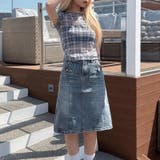 レトロ チェック チュールプリント 半袖 ロールアップTシャツ甘辛系ガールズ☆ | 17kg | 詳細画像8 