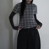 レトロ チェック チュールプリント 半袖 ロールアップTシャツ甘辛系ガールズ☆ | 17kg | 詳細画像26 