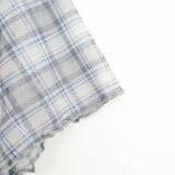 レトロ チェック チュールプリント 半袖 ロールアップTシャツ甘辛系ガールズ☆ | 17kg | 詳細画像6 