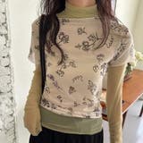 落書き 手描き花柄 可愛い ポッププリント 半袖Tシャツゆるカワコーデ☆ | 17kg | 詳細画像1 
