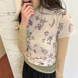 落書き 手描き花柄 可愛い ポッププリント 半袖Tシャツゆるカワコーデ☆ | 17kg | 詳細画像9 