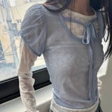 ドット柄 チュール 半袖 ホルターネック リボン付き Tシャツゆるカワコーデ☆ | 17kg | 詳細画像8 