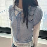ドット柄 チュール 半袖 ホルターネック リボン付き Tシャツゆるカワコーデ☆ | 17kg | 詳細画像13 