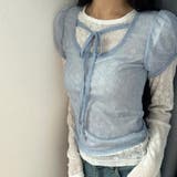 ドット柄 チュール 半袖 ホルターネック リボン付き Tシャツゆるカワコーデ☆ | 17kg | 詳細画像15 