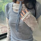 ドット柄 チュール 半袖 ホルターネック リボン付き Tシャツゆるカワコーデ☆ | 17kg | 詳細画像18 