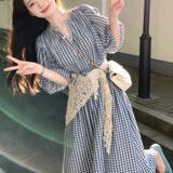 スウィートスタイル ブルーチェックワンピース小柄向けミレニアル学園風☆ | 17kg | 詳細画像2 