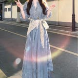 スウィートスタイル ブルーチェックワンピース小柄向けミレニアル学園風☆ | 17kg | 詳細画像4 