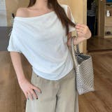 オフショルダー ドレープネック 着回し 半袖 あざと系トップス甘辛系ガールズ☆ | 17kg | 詳細画像8 