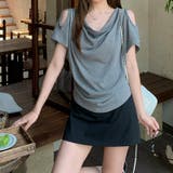 オフショルダー ドレープネック 着回し 半袖 あざと系トップス甘辛系ガールズ☆ | 17kg | 詳細画像11 