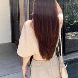 半袖リブニットトップス｜ショート丈・細見え・着痩せ フェミニン サマーニット | 17kg | 詳細画像5 