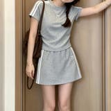 刺繍入りスポーツセットアップ｜半袖・ガーリー スポーティー・2点セット | 17kg | 詳細画像7 