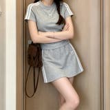 刺繍入りスポーツセットアップ｜半袖・ガーリー スポーティー・2点セット | 17kg | 詳細画像3 