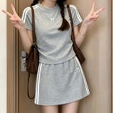 刺繍入りスポーツセットアップ｜半袖・ガーリー スポーティー・2点セット | 17kg | 詳細画像6 