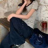 ボーダー ワンショルダー 半袖Tシャツ | 17kg | 詳細画像16 