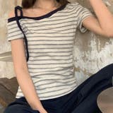 ボーダー ワンショルダー 半袖Tシャツ | 17kg | 詳細画像17 