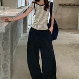 ボーダー ワンショルダー 半袖Tシャツ | 17kg | 詳細画像18 