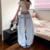 ワイドパンツ ストライプ柄 バナナパンツ | 17kg | 詳細画像2 