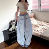 ワイドパンツ ストライプ柄 バナナパンツ | 17kg | 詳細画像4 