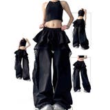 レイヤード風 スカート付き カーゴパンツ | 17kg | 詳細画像1 