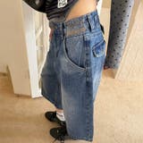 パリバックルデザイン デニムハーフパンツ レディース | 17kg | 詳細画像2