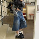 パリバックルデザイン デニムハーフパンツ レディース | 17kg | 詳細画像5
