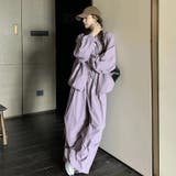 ギャザーデザインブルゾン ワイドパンツセット レディース | 17kg | 詳細画像2