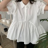 パフスリーブ シャツブラウス ペプラム | 17kg | 詳細画像2 
