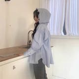 ストライプ フリルブラウス フード付き | 17kg | 詳細画像3 