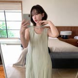プリーツロングワンピース ノースリーブ マキシワンピース リゾート | 17kg | 詳細画像2 