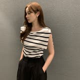 ボーダー ニットトップス ノースリーブ | 17kg | 詳細画像11 