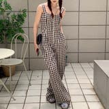 【SHOPLIST限定】程よいシルエットのチェック柄オールインワン | 17kg | 詳細画像10 