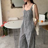 【SHOPLIST限定】程よいシルエットのチェック柄オールインワン | 17kg | 詳細画像12 