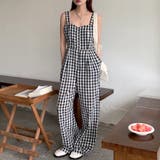 【SHOPLIST限定】程よいシルエットのチェック柄オールインワン | 17kg | 詳細画像15 