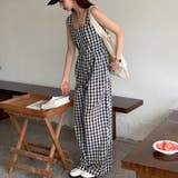 【SHOPLIST限定】程よいシルエットのチェック柄オールインワン | 17kg | 詳細画像16 