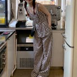 【SHOPLIST限定】程よいシルエットのチェック柄オールインワン | 17kg | 詳細画像4 