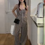 【SHOPLIST限定】程よいシルエットのチェック柄オールインワン | 17kg | 詳細画像6 