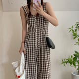 【SHOPLIST限定】程よいシルエットのチェック柄オールインワン | 17kg | 詳細画像8 