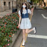 【SHOPLIST限定】韓国風デニムベスト＆パフスリーブワンピース | 17kg | 詳細画像12 