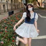 【SHOPLIST限定】韓国風デニムベスト＆パフスリーブワンピース | 17kg | 詳細画像14 