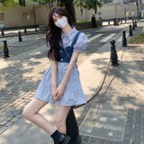 【SHOPLIST限定】韓国風デニムベスト＆パフスリーブワンピース | 17kg | 詳細画像8 