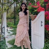 【SHOPLIST限定】甘い雰囲気で不規則デザイン感スリングワンピース | 17kg | 詳細画像13 