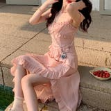 【SHOPLIST限定】甘い雰囲気で不規則デザイン感スリングワンピース | 17kg | 詳細画像16 